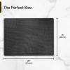 imageCommercial Grade Black Cutting Board  20 x 15 Inch Extra Large 05quot Thick HDPP Plastic with NSF Stamp for Restaurants Kitchens and Food Service