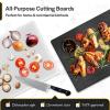 imageCommercial Grade Black Cutting Board  20 x 15 Inch Extra Large 05quot Thick HDPP Plastic with NSF Stamp for Restaurants Kitchens and Food Service