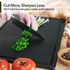 imageThirteen Chefs 24 x 18 Inch Cutting Board with Juice Groove for Meat BBQ Grilling  34quot Thick HDPE Plastic  Extra Large Heavy 11 Pound for CarvingWhite