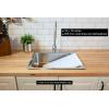 imageThirteen Chefs Extra Large 24 x 18 Blue Cutting Board  12quot Thick HDPE Plastic for Fish and Seafood Restaurant Quality Poly NSF for Commercial KitchensWhite