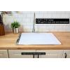 imageThirteen Chefs Extra Large 24 x 18 Blue Cutting Board  12quot Thick HDPE Plastic for Fish and Seafood Restaurant Quality Poly NSF for Commercial KitchensWhite