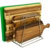 imageThirteen Chefs Stainless Steel Cutting Board Rack  Holds 6 Boards up to 34quot Wide  NSF Approved for Commercial Kitchens5 Slot
