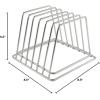 imageThirteen Chefs Stainless Steel Cutting Board Rack  Holds 6 Boards up to 34quot Wide  NSF Approved for Commercial Kitchens6 Slot