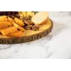 imageThirteen Chefs Villa Acacia Live Edge Wood Serving Platter Natural Acacia Wood and Organic Raw Bark Edge LargeLarge