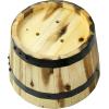 imageThirteen Chefs Villa Acacia Round Wooden Farmhouse Planter 11 Inch Plant and Flower Pot for Outdoor Gardens