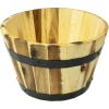 imageThirteen Chefs Villa Acacia Round Wooden Farmhouse Planter 11 Inch Plant and Flower Pot for Outdoor Gardens