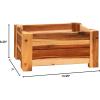 imageThirteen Chefs Villa Acacia Wooden Planter Box  13 Inch Rectangular Wood Planter for Garden Patio Window Home Decor  Acacia Wood Plant Stand for Indoor or Outdoor Gardening