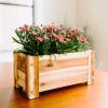 imageThirteen Chefs Villa Acacia Wooden Planter Box  13 Inch Rectangular Wood Planter for Garden Patio Window Home Decor  Acacia Wood Plant Stand for Indoor or Outdoor Gardening
