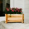 imageThirteen Chefs Villa Acacia Wooden Planter Box  13 Inch Rectangular Wood Planter for Garden Patio Window Home Decor  Acacia Wood Plant Stand for Indoor or Outdoor Gardening