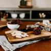 imageTramanto Farmhouse Wooden Serving Board with Bark Rustic Olive Wood Platter 15 x 10 Inch