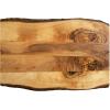 imageTramanto Farmhouse Wooden Serving Board with Bark Rustic Olive Wood Platter 15 x 10 Inch
