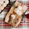imageTramanto Farmhouse Wooden Serving Board with Bark Rustic Olive Wood Platter 15 x 10 Inch