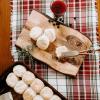imageTramanto Farmhouse Wooden Serving Board with Bark Rustic Olive Wood Platter 15 x 10 Inch