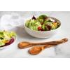 imageTramanto Olive Wood Salad Server Set  12 Inch Wooden Tongs  Rustic French Style