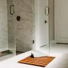 imageVilla Acacia Wooden Bath Mats 23 x 23 Inch Acacia Wood Indoor or Outdoor Shower Mats  Slated Platform Wood Shower Mat for Floor23 x 23