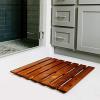 imageVilla Acacia Wooden Bath Mats 23 x 23 Inch Acacia Wood Indoor or Outdoor Shower Mats  Slated Platform Wood Shower Mat for Floor23 x 23