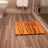 imageVilla Acacia Wooden Bath Mats 23 x 23 Inch Acacia Wood Indoor or Outdoor Shower Mats  Slated Platform Wood Shower Mat for Floor23 x 23