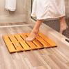 imageVilla Acacia Wooden Bath Mats 23 x 23 Inch Acacia Wood Indoor or Outdoor Shower Mats  Slated Platform Wood Shower Mat for Floor23 x 23