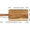 imageVilla Acacia Wooden Cutting Board  17 x 7 Inch Wood Board Serving Tray for Bread and Cheese with Handle  Decorative Charcuterie Boards for New Home Wedding Gift17L x 7W