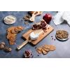 imageVilla Acacia Wooden Cutting Board  17 x 7 Inch Wood Board Serving Tray for Bread and Cheese with Handle  Decorative Charcuterie Boards for New Home Wedding Gift17L x 7W