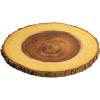 imageThirteen Chefs Villa Acacia Live Edge Wood Serving Platter Natural Acacia Wood and Organic Raw Bark Edge LargeLarge
