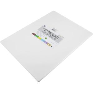 imageCommercial Grade White Cutting Board  24 x 18 x 05 Inch Extra Large Superior HDPP Plastic is NSF Approved for Food Service and Kitchens