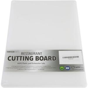imageThirteen Chefs Extra Large 24 x 18 Blue Cutting Board  12quot Thick HDPE Plastic for Fish and Seafood Restaurant Quality Poly NSF for Commercial KitchensWhite
