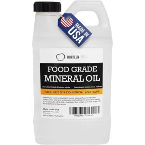 imageThirteen Chefs Mineral Oil  128oz Food Grade Conditioner for Wood Cutting Board Countertop ampamp Butcher Block Lubricant for Knife or Meat Grinder  Safe USP Finish on Marble Soapstone64 Fl Oz