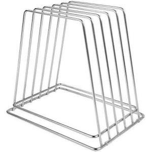 imageThirteen Chefs Stainless Steel Cutting Board Rack  Holds 6 Boards up to 34quot Wide  NSF Approved for Commercial Kitchens5 Slot