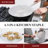 imageBergKoch Splatter Screen for Frying Pan  13 Inch Stainless Steel Grease Splatter Guard  Cover Oil Splash when Sizzling Bacon Cooking Fried Chicken or Popcorn115 Inch