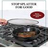 imageBergKoch Splatter Screen for Frying Pan  13 Inch Stainless Steel Grease Splatter Guard  Cover Oil Splash when Sizzling Bacon Cooking Fried Chicken or Popcorn115 Inch
