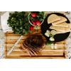 imageTerra Teak Extra Large 24 x 18 Inch Wooden Cutting Board with Juice Groove Solid Brazilian Teak Wood 15 Inch Thick