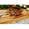 imageTerra Teak Extra Large 24 x 18 Inch Wooden Cutting Board with Juice Groove Solid Brazilian Teak Wood 15 Inch Thick