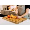 imageTerra Teak Extra Large 24 x 18 Inch Wooden Cutting Board with Juice Groove Solid Brazilian Teak Wood 15 Inch Thick
