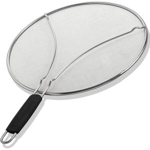 imageBergKoch Splatter Screen for Frying Pan  13 Inch Stainless Steel Grease Splatter Guard  Cover Oil Splash when Sizzling Bacon Cooking Fried Chicken or Popcorn95 Inch