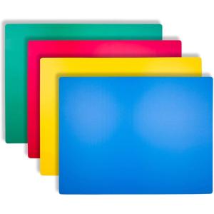 imageCommercial Grade Cutting Board Mats Extra Large 24 x 18 Inch MultiColor 4 Pack Set