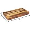 imageVilla Acacia Wood Bread Board  12 x 7 in Handcrafted Wooden Cutting Board Slicer Tray with Handle Medium12L x 7W