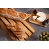 imageVilla Acacia Wood Bread Board  12 x 7 in Handcrafted Wooden Cutting Board Slicer Tray with Handle Medium12L x 7W