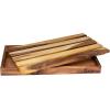 imageVilla Acacia Wood Bread Board  12 x 7 in Handcrafted Wooden Cutting Board Slicer Tray with Handle Medium12L x 7W