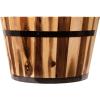 imageLarge Round Planter 18 Inch Whisky Barrel Wooden Planter Pot for Outdoors