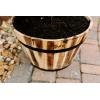 imageLarge Round Planter 18 Inch Whisky Barrel Wooden Planter Pot for Outdoors