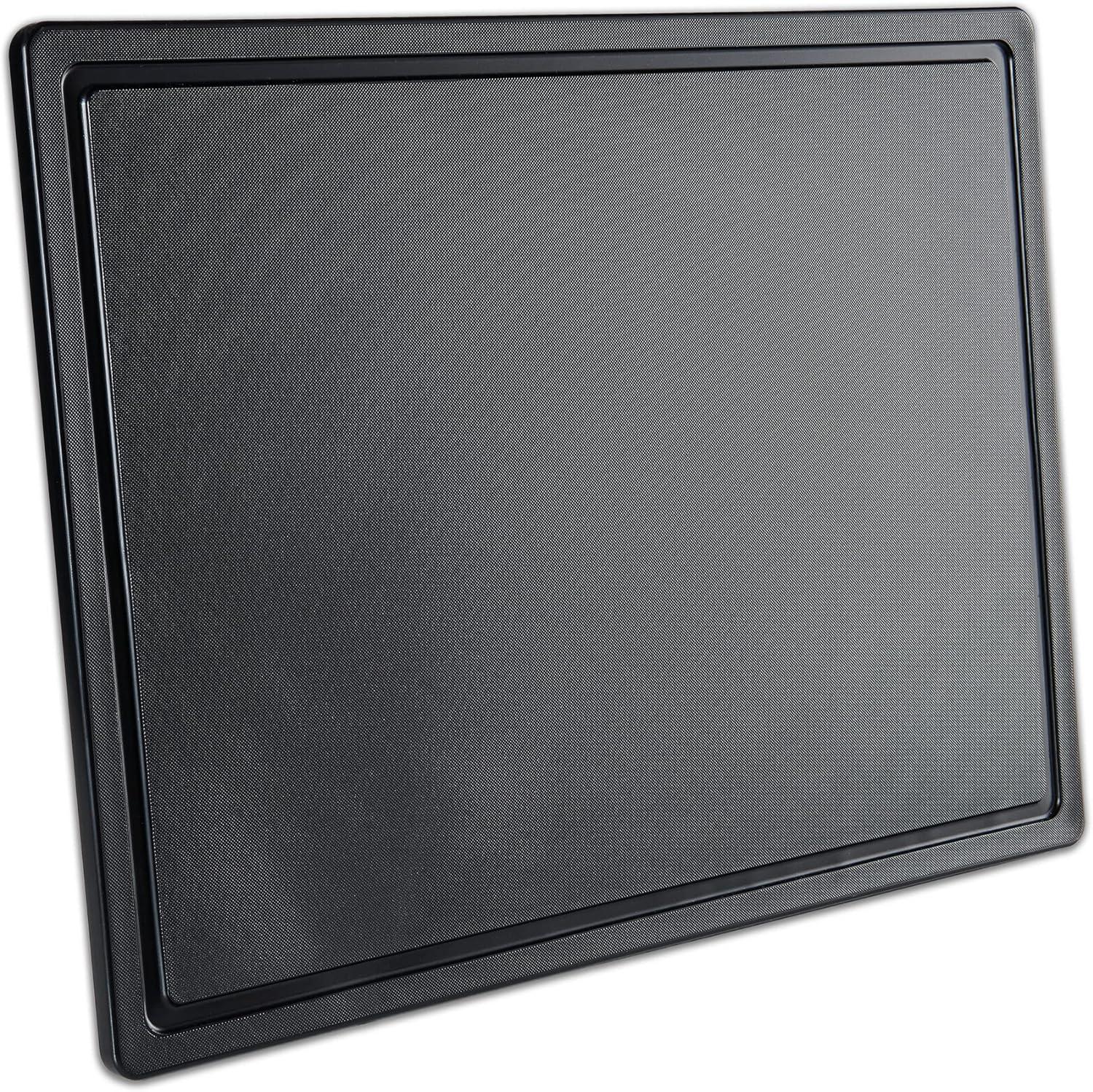 imageThirteen Chefs Plastic Cutting Board with Juice Groove  Extra Large Cutting Board for Meat Grilling BBQ Smoking Fruit and More  30quot x 18quot x 05quot  BlackWhite