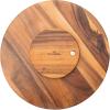 imageVilla Acacia Lazy Susan  22 Inch Round Wooden Turntable Organizer for Table Cabinet or Pantry  Kitchen Essentials for Serving ampamp StorageWood wMetal Bearings 22