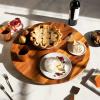 imageVilla Acacia Lazy Susan  22 Inch Round Wooden Turntable Organizer for Table Cabinet or Pantry  Kitchen Essentials for Serving ampamp StorageWood wMetal Bearings 22