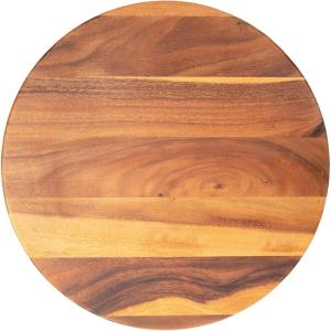 imageVilla Acacia Lazy Susan  22 Inch Round Wooden Turntable Organizer for Table Cabinet or Pantry  Kitchen Essentials for Serving ampamp StorageWood wMetal Bearings 22