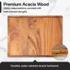 imageVilla Acacia Reversible Wood Pastry Board and Cutting Board with Lipped Edges 28 x 22 x 15 Inches