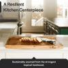 imageVilla Acacia Reversible Wood Pastry Board and Cutting Board with Lipped Edges 28 x 22 x 15 Inches
