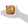 imageTramanto Olive Wood Salt Pot  Rustic Wooden Cellar and Pinch for Salts with Lid  35 Inch Wide