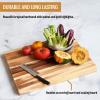 imageThirteen Chefs Cutting Boards  Large Lightweight 24 x 18 Inch Acacia Wood Chopping Board for Plating Appetizers Charcuterie and Kitchen Prep  Portable Cooking Accessories24L x 18W