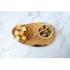 imageThirteen Chefs Olive Wood Cheese Board 12 Inch Long  Beautiful Wooden Serving Board for Charcuterie Snacks Appetizers and Parties  Tramanto